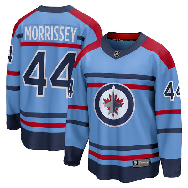 Men's Winnipeg Jets #44 Josh Morrissey Fanatics Light Blue Anniversary Premier Jersey
